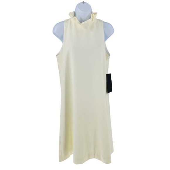 Tuckernuck Ivory Blythe Bow Ruffle Sleeveless Preppy Mini Dress Size L - Picture 4 of 12